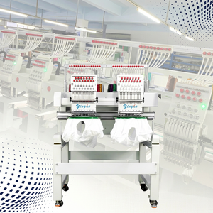 Machine à broder industrielle à double tête et 15 aiguilles pour l'usine de vêtements, broderie de logos et personnalisation commerciale - Product Image 1