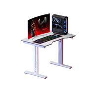 Bureau à domicile extra large moderne et ergonomique noir PC Table de jeu en fibre de carbone avec porte-gobelet