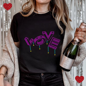 งานปักลายคำว่าวาเลนไทน์ ดีไซน์พิเศษ คุณภาพสูง เป็นมิตรกับสิ่งแวดล้อม ประดับด้วยคริสตัล สำหรับตกแต่งเสื้อผ้า พร้อมสีที่กำหนดเองได้ - Product Image 2