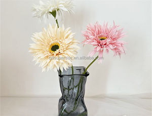 C-179 Crisantemo Artificial de Seda Clásico, Rama Individual, Flor Grande Blanca, Gerbera para Fotografía, Decoración de Bodas - Product Image 4