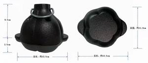 Sartén para asar barbacoa <span class=keywords><strong>de</strong></span> <span class=keywords><strong>hierro</strong></span> fundido con dos asas para ajo, naranja, té, castañas, frutas, secado, estofado, para múltiples usos <span class=keywords><strong>de</strong></span> cocina - Product Image 6