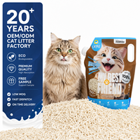 Litière pour chat en tofu OEM ODM, écologique, biodégradable, hautement absorbante, agglomération rapide, sans poussière, contrôle des odeurs supplémentaire