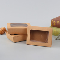 Boîtes à pâtisserie en papier YBLPAK pour emporter, boîtes en kraft brun pour aliments à emporter avec fenêtre, boîtes jetables résistantes aux fuites et à la graisse