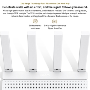 เสี่ยวหมี่มืออาชีพ AX3000T แท้คุณภาพสูง2.4 ghz/ 5GHz dual-band 1.3GHz <span class=keywords><strong>WIFI</strong></span> <span class=keywords><strong>6</strong></span>เราเตอร์ไร้สายรองรับการเชื่อมต่อ NFC - Product Image 4
