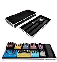 Étui pour pédale multi-effets de guitare 27,5x11,6x4,2 pouces, avec bande de fixation pour pédale, en aluminium robuste et verrouillable