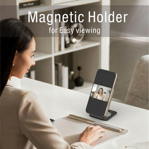 Station de <span class=keywords><strong>chargeur</strong></span> de téléphone portable sans fil en bois magnétique de haute qualité 15W pour <span class=keywords><strong>iPhone</strong></span> série 17/16/15 - Product Image 4