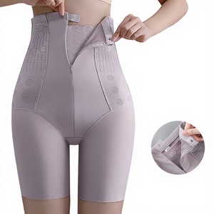 Braguitas Moldeadoras de Cintura Alta <span class=keywords><strong>para</strong></span> <span class=keywords><strong>Mujer</strong></span>, con Cierre, Doble Capa de Nailon Antibacteriano, Control de Abdomen, Sin Costuras - Product Image 1