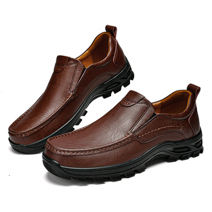 Mocassins pour hommes en <span class=keywords><strong>cuir</strong></span> faits main, à enfiler, <span class=keywords><strong>basses</strong></span>, pour le travail en extérieur, la sécurité, la randonnée, le trekking, le backpacking et la marche en tout-terrain - Product Image 6