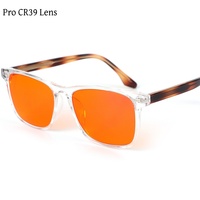 Meilleur sommeil - Lunettes de protection anti-lumière bleue certifiées CE avec verres CR39 orange pour la nuit et la protection des yeux devant les écrans d'ordinateur, pour hommes et femmes