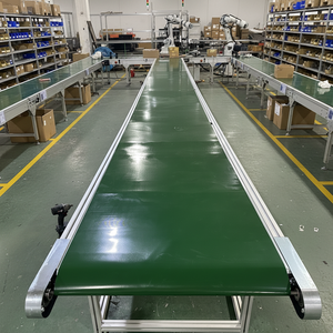 Düşük Gürültülü Alüminyum Çerçeveli Motorlu Ayarlanabilir Hızlı, Verimli Paket Taşıma İçin Tasarlanmış Düz Bantlı Konveyör - Product Image 1