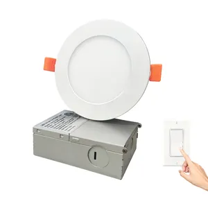 Ultra slim round led panel light 6"12w pot light dimmable led pot down light with junction box