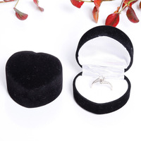 Boîte d'emballage de bijoux en velours et plastique en forme de cœur FENFEN, personnalisable avec logo, pour bagues – Meilleures ventes