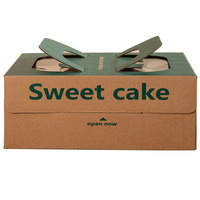 Boîtes en papier pour pâtisserie, desserts, gâteaux, à emporter, personnalisées avec logo imprimé, de qualité alimentaire, pliables, pour biscuits, gâteaux, beignets, gaufres
