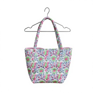 Sac de courses réutilisable en coton personnalisé, mini sac vintage uni, sac de marché matelassé, sac à main écologique pour femmes - Product Image 1