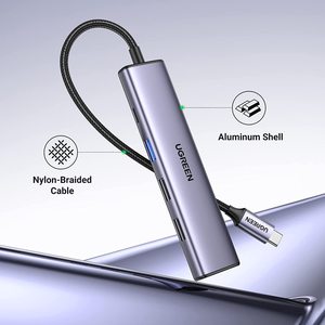 UGREEN <span class=keywords><strong>USB</strong></span> C Hub 5 en 1 <span class=keywords><strong>USB</strong></span> C <span class=keywords><strong>a</strong></span> <span class=keywords><strong>HDMI</strong></span> Splitter 3 <span class=keywords><strong>USB</strong></span> <span class=keywords><strong>A</strong></span> 3,0 Puerto y 5Gbps Tipo C Puerto de datos 4K <span class=keywords><strong>HDMI</strong></span> Puerto PD 100W Carga para PC - Product Image 5
