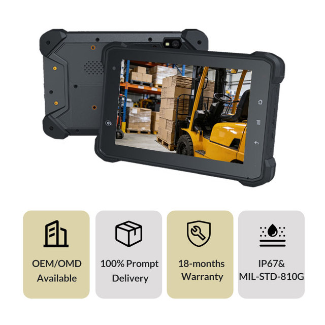 Android 13 Rugged Tablet 7 Inch, GMS Certified, Multi-Connector Support: CAN, RS232, RJ45, ACC, GPIO