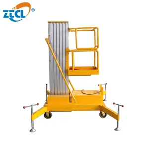 Single mast aluminium lift platform thuis lift mobiele aluminium ladder man lift tafel Telescopische GTWY elektrische enkele man lift