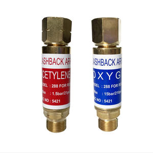 9/16 Copper Flashback Arrestors Set for <b>Oxygen</b> <b>Acetylene</b> & CO2 Cutting <b>Torch</b> Industrial Welding Regulator - Product Image 4