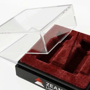 Caja de Almacenamiento de Péptidos PREMIUM de 2 Piezas con Tapa de Acrílico de Alta Claridad, Forro de Terciopelo Rojo e Impresión de Logotipo Personalizado - Product Image 3
