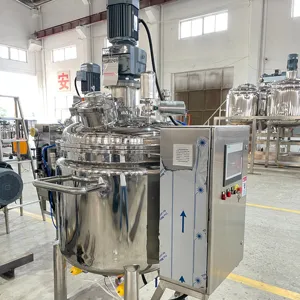 500L 1000L Stainless steel Tank with agitator homogenizer mixer Tank with jacket electric heating Stainless steel mixing Tank