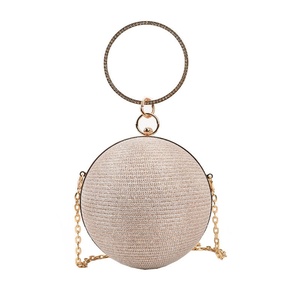 Women's Luxurious Rhinestone Embellished Ball Bag Advanced Sense New Handheld Cross Body Chain <b>Small</b> Dinner Mini Mouth Tote Bag - Product Image 6