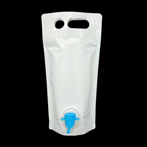 Đồng bằng màu trắng <span class=keywords><strong>standup</strong></span> <span class=keywords><strong>Pouch</strong></span> với van BIB túi trong hộp cho bơm lại dầu gội mỹ phẩm bao bì nhựa - Product Image 4