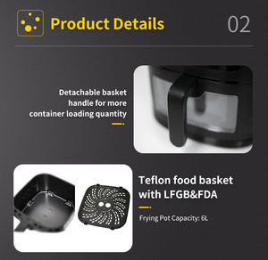 <span class=keywords><strong>Friteuse</strong></span> à Air domestique de qualité supérieure, avec affichage numérique, <span class=keywords><strong>6</strong></span> <span class=keywords><strong>litres</strong></span>, wi-fi, tuya, pour la cuisine - Product Image 5