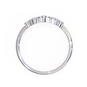 Elegant <b>Silver</b> Diamond <b>Band</b> <b>Ring</b> for Women Minimal Style Shiny Finish Daily Wear Jewelry Gift Choice - Product Image 2