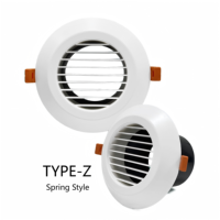 Vente en gros de haute qualité cvc climatiseur ventilation ressort style rond plafond ABS disque plastique soupape d'aération