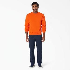 Sweat-shirt en coton pour homme OEM, col rond uni, vêtement de sport uni avec broderie, sweat-shirt à col rond pour l'hiver, impression numérique pour homme - Product Image 1
