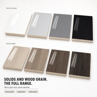 Panneau de porte d'armoire en panneau de fibres à densité moyenne (MDF) brillant UV de 18 mm, respectueux de l'environnement
