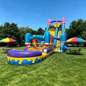 Tobogán Acuático Inflable Comercial <span class=keywords><strong>de</strong></span> PVC para Exteriores, Brincolín Gigante para Adultos, Desmontable, con Piscina y Soplador, para Fiestas Infantiles en el Patio Trasero - Product Image 1