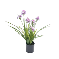 Plante artificielle d'intérieur et d'extérieur de haute qualité, fleurs de narcisse, herbe, PET+PVC, hauteur 58 cm, aspect naturel, décoration pour la maison