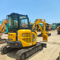 Mini-excavatrice sur chenilles Komatsu PC40 d'occasion, 4 tonnes, hydraulique, avec pompe de boîte de vitesses et roulement – Équipement de construction testé d'origine japonaise