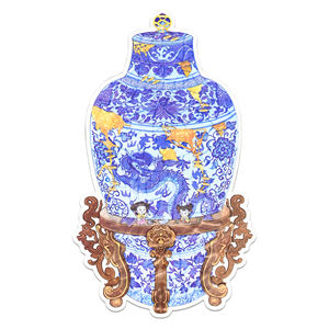 Impermeable estereoscópico isométrico China estilo Mini transparente 3D beso corte vinilo pegatina escena paisajismo pegatinas para niños - Product Image 5