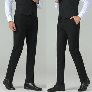 Fornitura diretta in fabbrica di <span class=keywords><strong>pantaloni</strong></span> da uomo classici da uomo in abiti elastici di grandi dimensioni personalizzati per matrimoni o occasioni di lavoro - Product Image 1