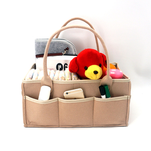 Sac à main de bonne qualité pour <span class=keywords><strong>bébé</strong></span>, fourre-tout, sac à couches, en feutre marron, robuste, <span class=keywords><strong>caddie</strong></span> pour garçons et filles, nouvelle collection - Product Image 2