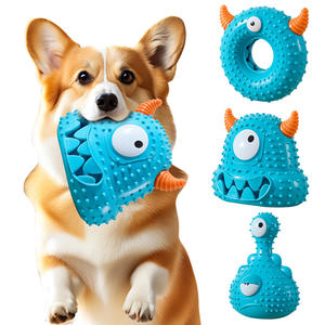Jouet à mâcher pour chien en silicone de qualité alimentaire, petit monstre mignon, nettoyage <span class=keywords><strong>des</strong></span> dents, jouet interactif résistant aux morsures, jouet <span class=keywords><strong>sonore</strong></span>, fournitures pour animaux de compagnie - Product Image 1
