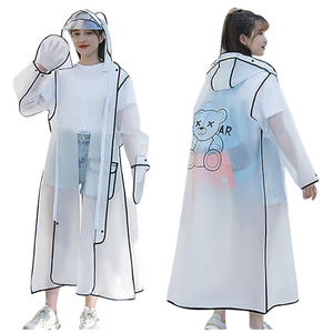 Haute qualité Chine fabricant réutilisable sport imperméable femmes Eva fermeture éclair manteau de pluie mode noir vert veste de pluie pour hommes - Product Image 4