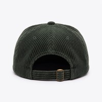 Casquette Vintage Personnalisée 6 Panneaux en Velours Côtelé avec Broderie Chenille Effet Serviette, Visière Plate, Style Sportif, en Caoutchouc, Fabricant OEM ODM, Lettre Ajustable
