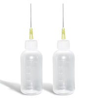 Bouteille en plastique de 50 ml avec aiguille injectrice, distributeur de liquide, d'alcool, de colophane et de pâte à souder pour le nettoyage de cartes PCB de téléphones et la réparation par soudage