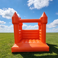 Château gonflable commercial pastel pour mariage et fête, château gonflable orange, mini château gonflable, château gonflable pour location événementielle