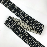 Vente en gros de ceinture élastique en nylon tendance sangle jacquard double face colorée bande élastique avec logo en relief souple pour sous-vêtements