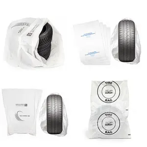 标志印刷汽车备用轮胎包装袋一次性LDPE PE透明塑料轮胎袋带标志