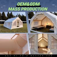 Tente Gonflable Double Couche Oxford Quatre Saisons Une Chambre Imperméable Anti-UV 8 Panneaux Ouverture Rapide Portable Idéale pour