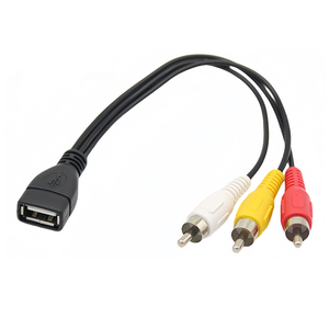 Cáp thành phần video âm thanh đồng trục Cáp chuyển đổi âm thanh-video TV dẫn USB nữ đến 3RCA nam mở rộng Cabo TV AV thành phần Cáp - Product Image 1