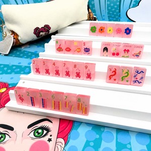 Set Mahjong Akrilik Modern Motif Mutiara Air Bergelombang Gaya Berkuda Amerika untuk 4 Pemain, Hadiah Pesta Rumah - Product Image 3