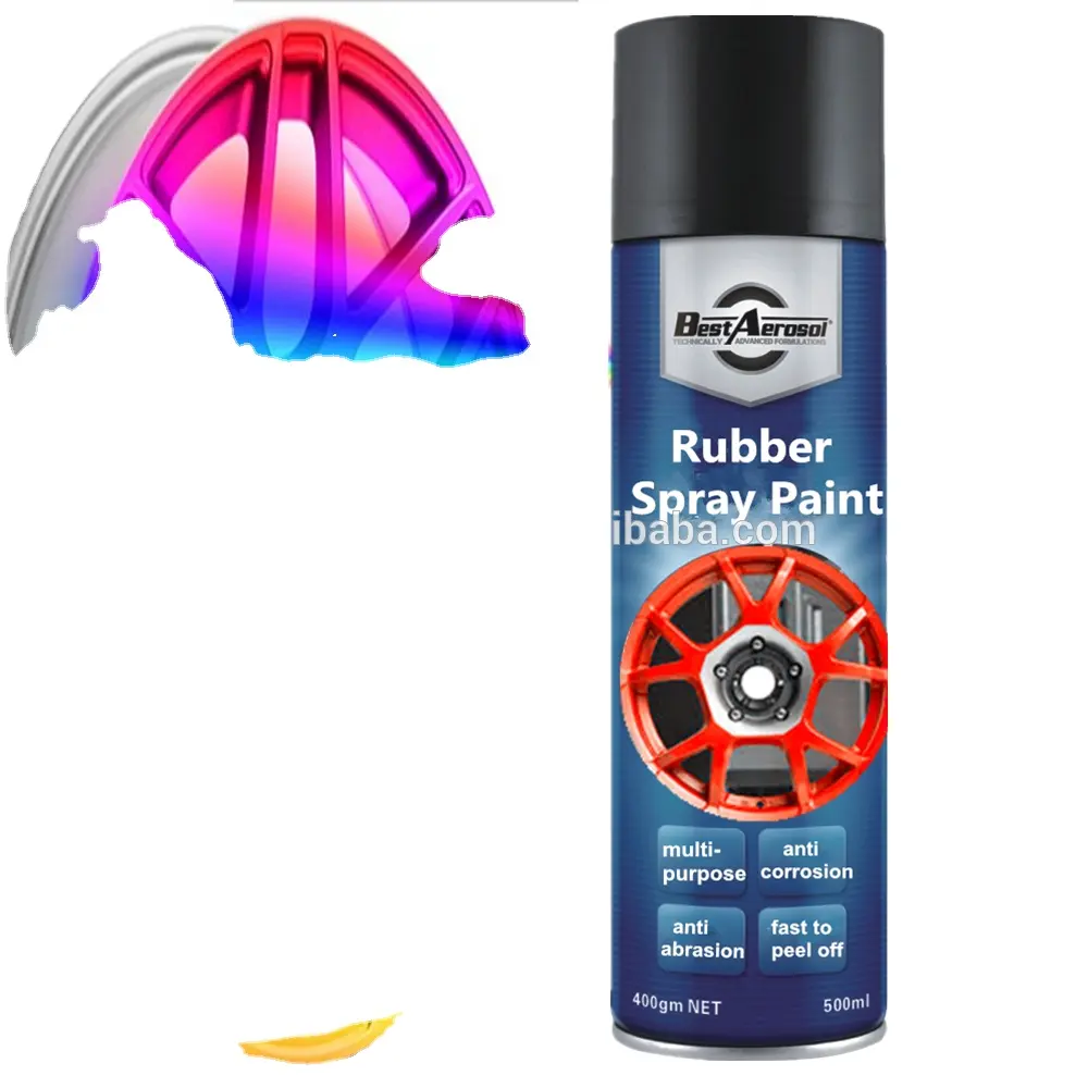 Car peelable silicone rubber paint Removable spray Rubber spray paint