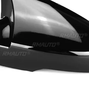 ฝาครอบกระจกมองข้างแบบเสริมสำหรับสโกด้าสำหรับออคตาเวีย Mk3 A7 5E 2014-2019 อุปกรณ์เสริมคาร์บอนไฟเบอร์เคลือบเงาสีดำ - Product Image 4