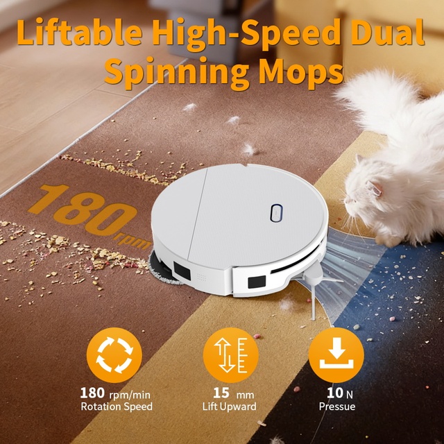 2025 Newest Robot Vacuum Cleaner 20000 pa Automatic Mop with Mopping Function Laser Sensor Self Emptying Smart Clean